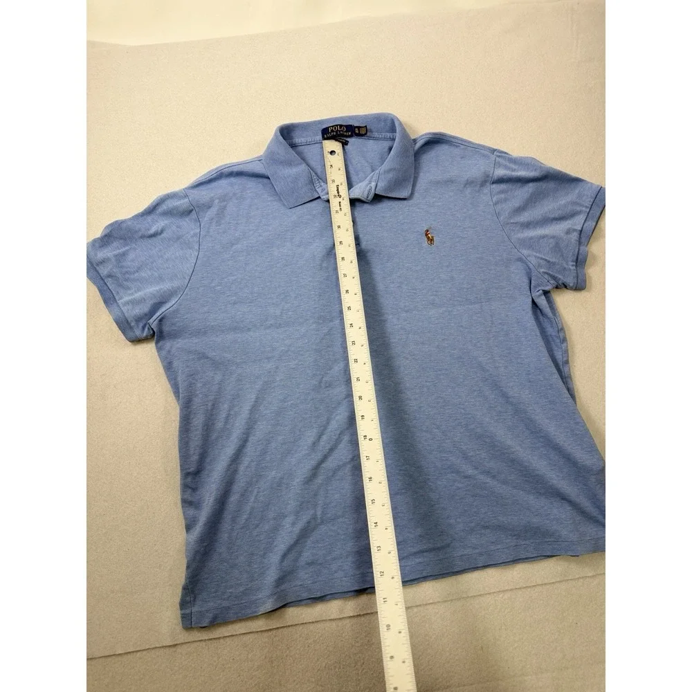 Polo Ralph Lauren Polo Shirt Men's XL Blue Short Sleeve Slim Fit Casual Preppy